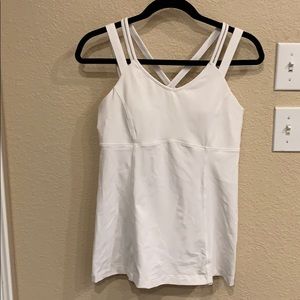 Lululemon White Tank with Built in support